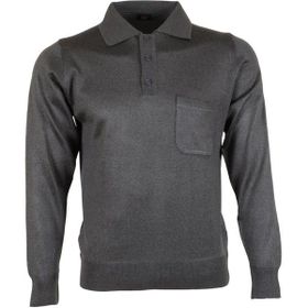 Modarar RAR00649 Gri Polo Yaka Yünlü Klasik Normal Kesim Erkek Kazak