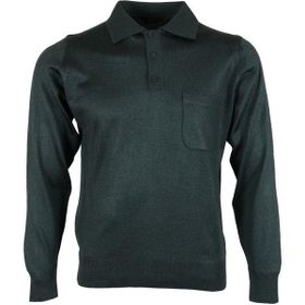 Modarar RAR00651 Yeşil Polo Yaka Yünlü Klasik Normal Kesim Erkek Kazak