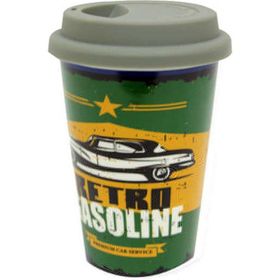 Modaroma Retro Gasoline Porselen Kupa Bardak