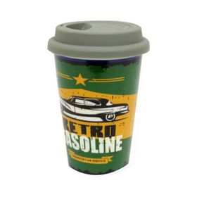 Modaroma Retro Gasoline Porselen Kupa Bardak