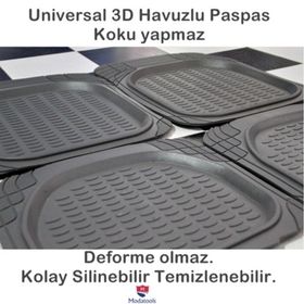 Modatools Fiat Punto Uyumlu 3D Universal Oto Havuzlu Paspas