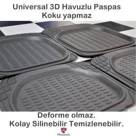Modatools Fiat Punto Uyumlu 3D Universal Oto Havuzlu Paspas