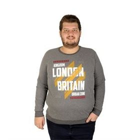 Mode XL 19133 Antrasit Melanj Erkek Sweatshirt