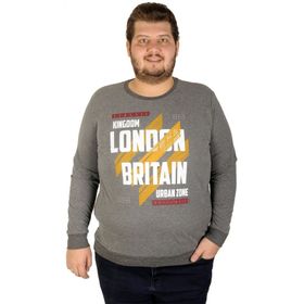 Mode XL 19133 Antrasit Melanj Erkek Sweatshirt