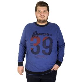 Mode XL 19135 İndigo Erkek Sweatshirt
