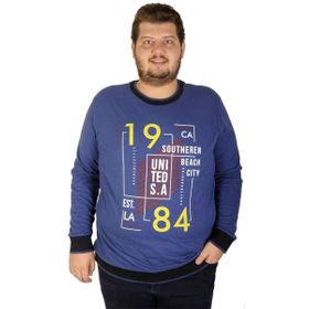 Mode XL 19136 İndigo Erkek Sweatshirt