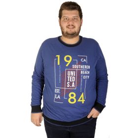 Mode XL 19136 İndigo Erkek Sweatshirt