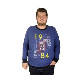Mode XL 19136 İndigo Erkek Sweatshirt