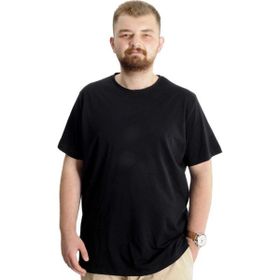 Mode XL 20031 Siyah Bisiklet Yaka Basic Erkek T-Shirt