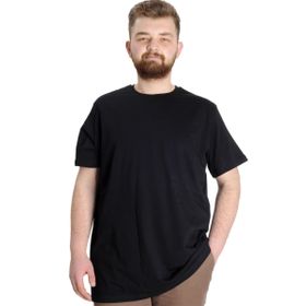 Mode XL 20031 Siyah Bisiklet Yaka Basic Erkek T-Shirt