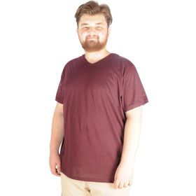 Mode XL 20032 Mürdüm V Yaka Erkek T-Shirt