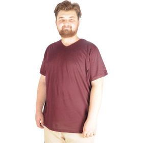 Mode XL 20032 Mürdüm V Yaka Erkek T-Shirt