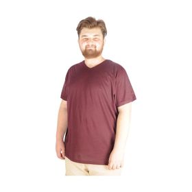 Mode XL 20032 Mürdüm V Yaka Erkek T-Shirt