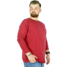 Mode XL 20102 Bordo Likralı Bisiklet Yaka Erkek T-Shirt