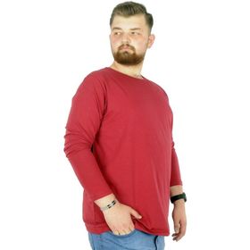 Mode XL 20102 Bordo Likralı Bisiklet Yaka Erkek T-Shirt