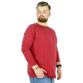 Mode XL 20102 Bordo Likralı Bisiklet Yaka Erkek T-Shirt