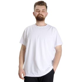 Mode XL 20149 Beyaz Bisiklet Yaka Erkek T-shirt