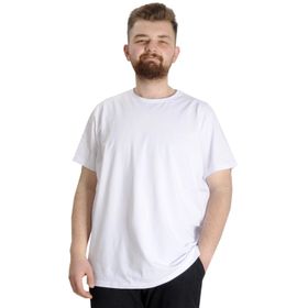 Mode XL 20149 Beyaz Bisiklet Yaka Erkek T-shirt