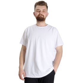 Mode XL 20149 Beyaz Bisiklet Yaka Erkek T-shirt
