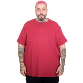 Mode XL 20149 Bordo Bisiklet Yaka Erkek T-shirt
