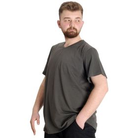 Mode XL 20150 Haki V Yaka Erkek T-shirt
