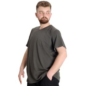 Mode XL 20150 Haki V Yaka Erkek T-shirt