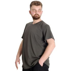 Mode XL 20150 Haki V Yaka Erkek T-shirt