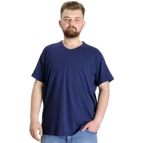 Mode XL 20150 İndigo V Yaka Erkek T-shirt