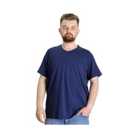 Mode XL 20150 İndigo V Yaka Erkek T-shirt