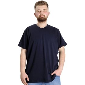 Mode XL 20150 Lacivert V Yaka Erkek T-shirt