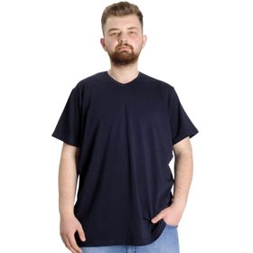 Mode XL 20150 Lacivert V Yaka Erkek T-shirt