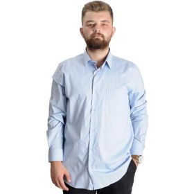 Mode XL 20350 Mavi Klasik Cepli Likralı Erkek Gömlek