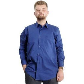 Mode XL 20350 Saks Klasik Cepli Likralı Erkek Gömlek