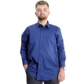 Mode XL 20350 Saks Klasik Cepli Likralı Erkek Gömlek