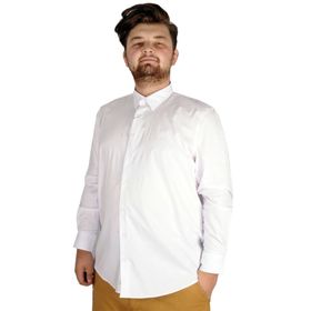 Mode XL 20351 Beyaz Klasik Likralı Erkek Gömlek