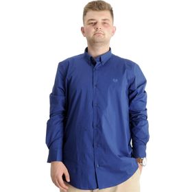 Mode XL 20351 İndigo Klasik Likralı Erkek Gömlek