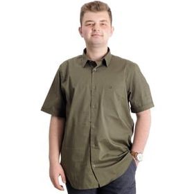 Mode XL 20352 Haki Klasik Likralı Erkek Gömlek