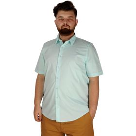 Mode XL 20353 Mint Yeşili No Pocket Lycra Poplin Erkek Gömlek