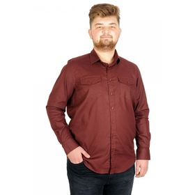 Mode XL 20360 Mürdüm Gabardin Çift Cep Erkek Gömlek
