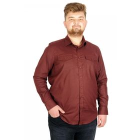 Mode XL 20360 Mürdüm Gabardin Çift Cep Erkek Gömlek