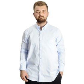 Mode XL 20366 Açık Mavi Uzun Kol Cepli Oxford Erkek Gömlek