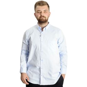 Mode XL 20366 Açık Mavi Uzun Kol Cepli Oxford Erkek Gömlek