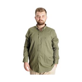 Mode XL 20366 Haki Uzun Kol Cepli Oxford Erkek Gömlek