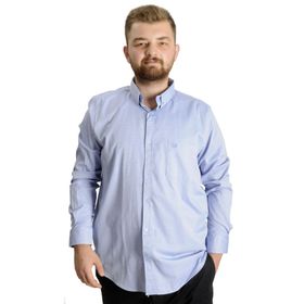 Mode XL 20366 Mavi Uzun Kol Cepli Oxford Erkek Gömlek