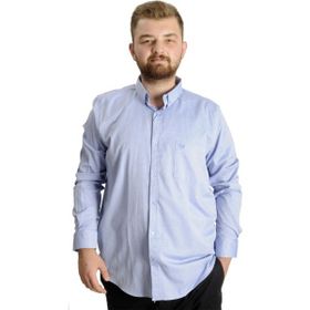Mode XL 20366 Mavi Uzun Kol Cepli Oxford Erkek Gömlek