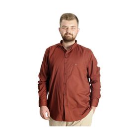 Mode XL 20366 Mürdüm Uzun Kol Cepli Oxford Erkek Gömlek