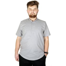 Mode XL 20387 Gri Hakim Yaka Erkek T-Shirt