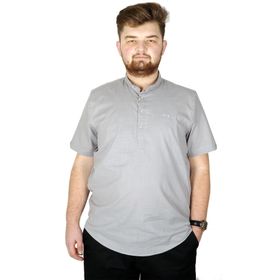 Mode XL 20387 Gri Hakim Yaka Erkek T-Shirt
