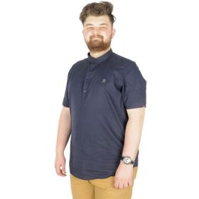 Mode XL 20387 Lacivert Hakim Yaka Erkek T-Shirt