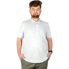 Mode XL 20387 Mavi Hakim Yaka Erkek T-Shirt